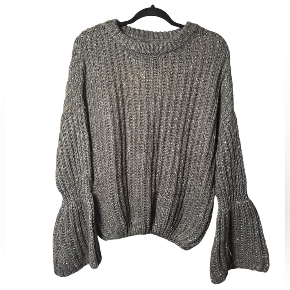 Moon & Madison Oversized Chunky Knit Bell Sleeve Sweater